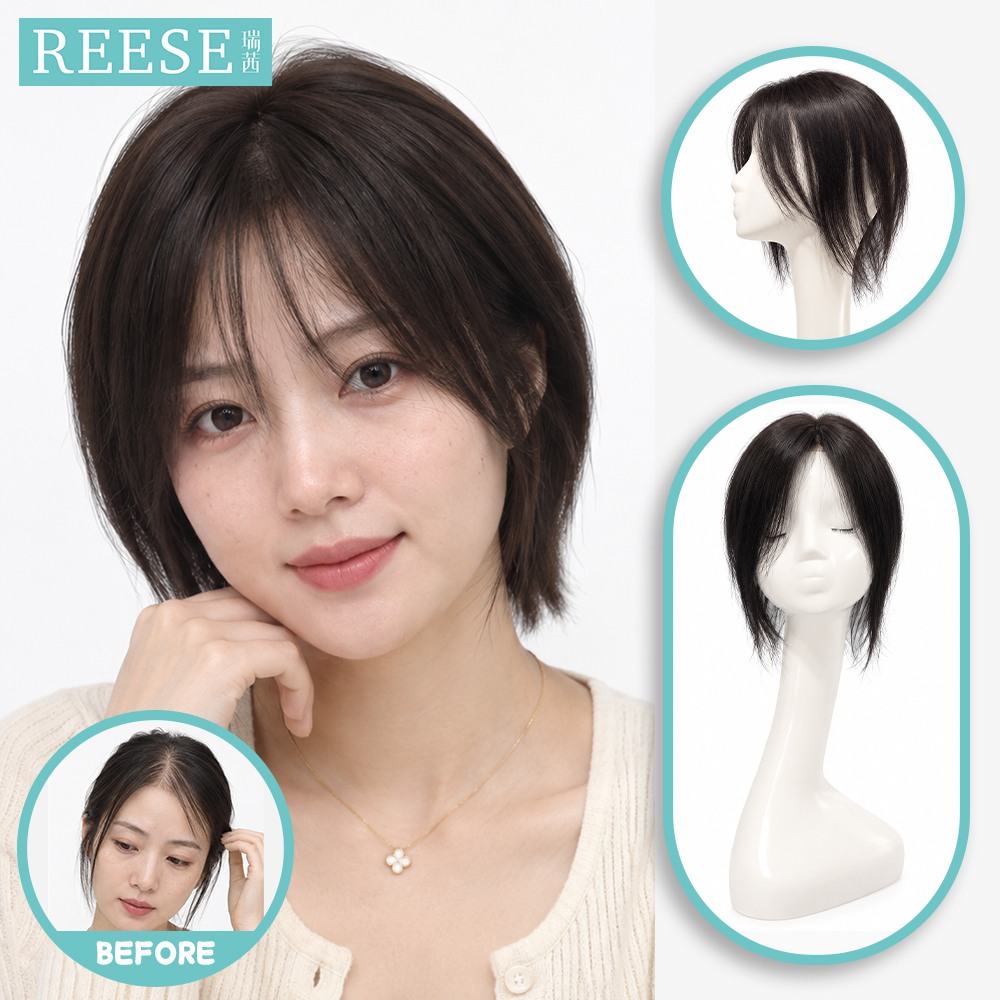 F620498431 全手织真人发短直发片